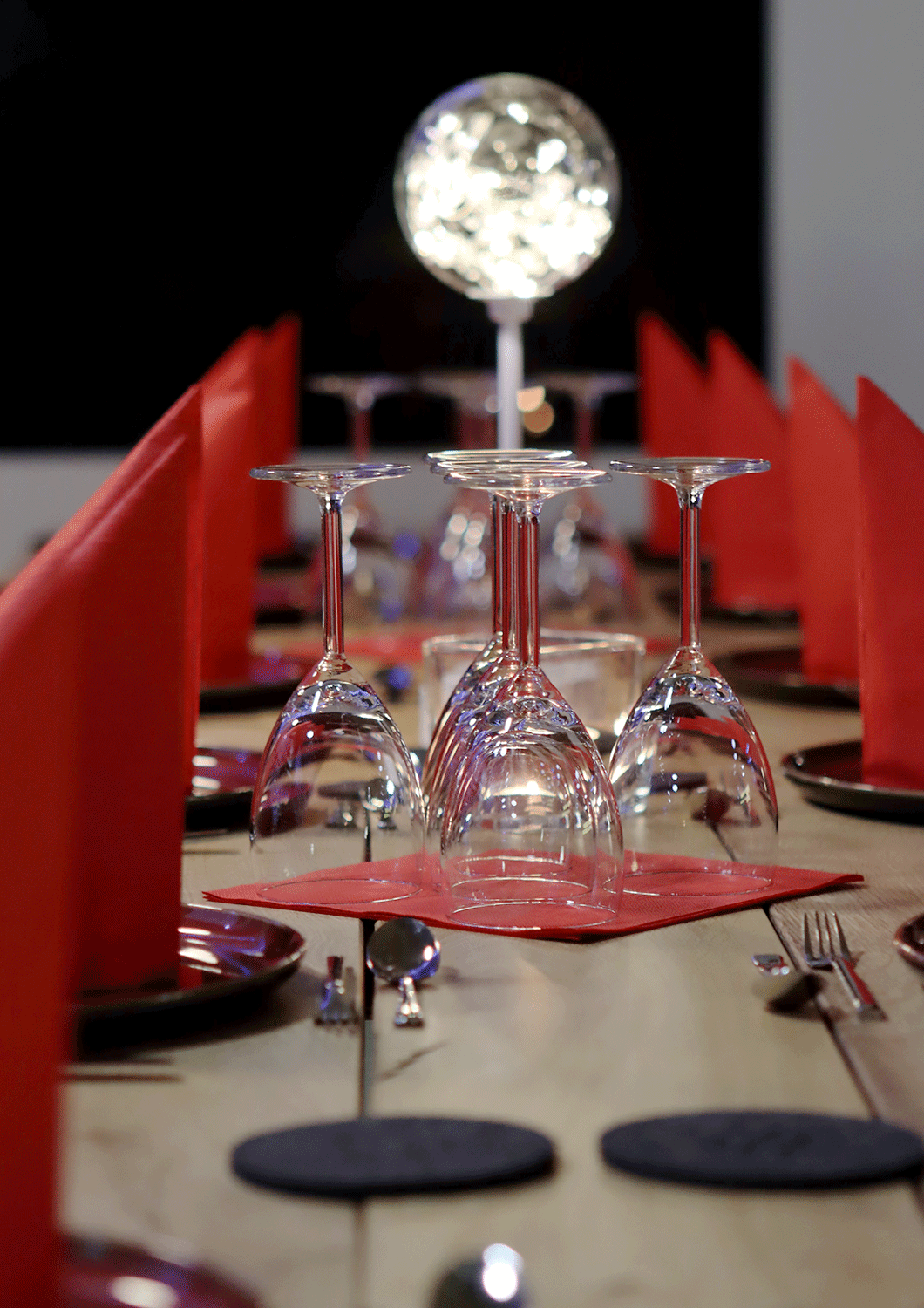 InfoFabrik Kochevent, Detail Aufnahme Gedeck Tisch