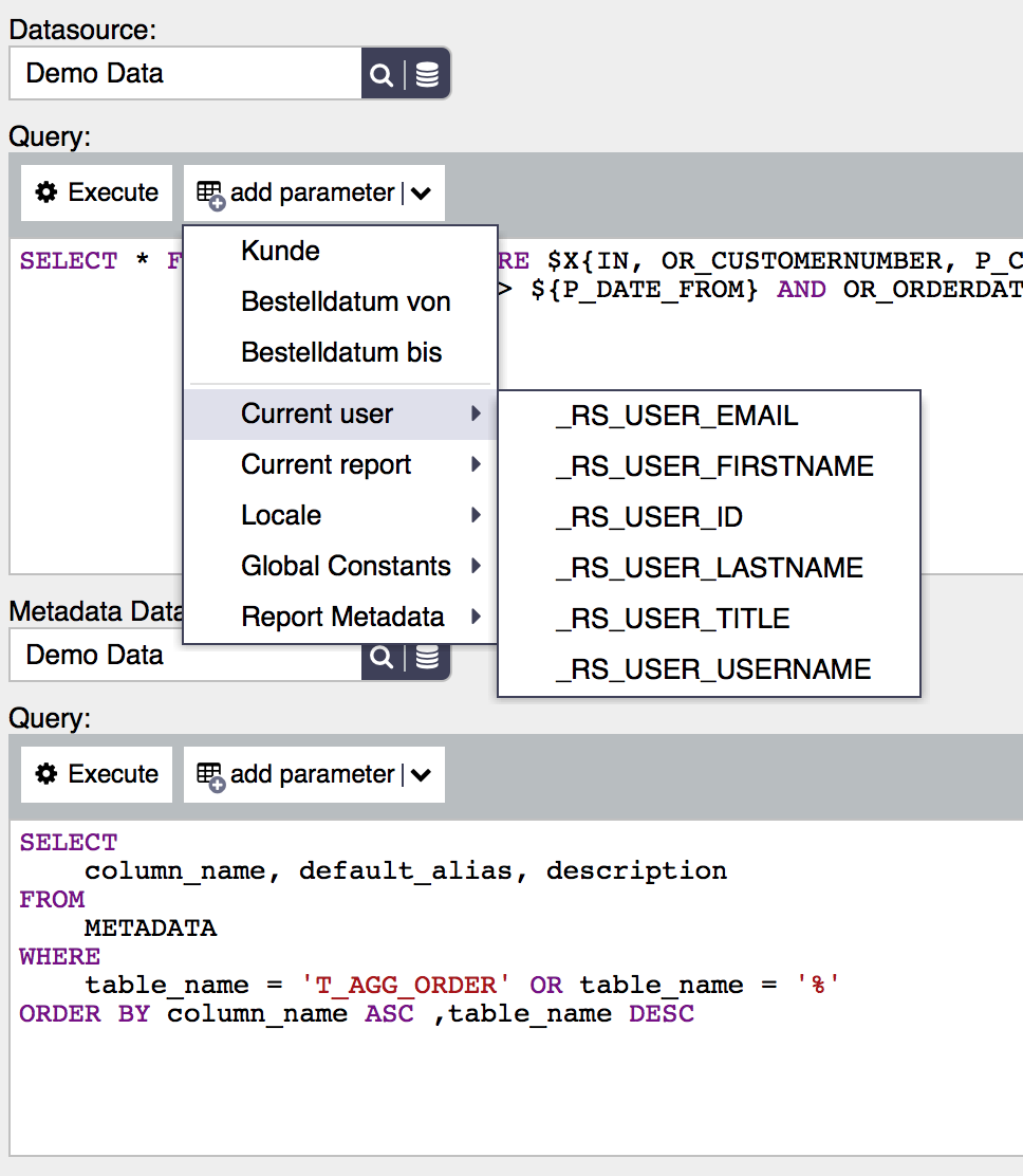 Default parameters